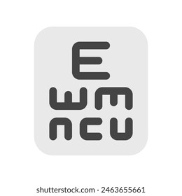 Editable eye chart vector icon. Part of a big icon set family. Perfect for web and app interfaces, presentations, infographics, etc
