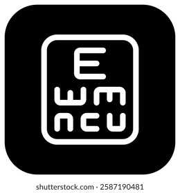 Editable eye chart vector icon. Part of a big icon set family. Perfect for web and app interfaces, presentations, infographics, etc