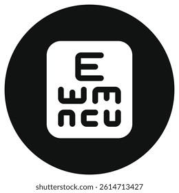 Editable eye chart vector icon. Part of a big icon set family. Perfect for web and app interfaces, presentations, infographics, etc