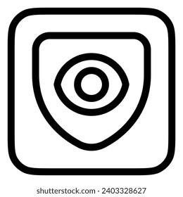 Bearbeitbare Augenschutzvektorsymbol. Teil einer großen Icon-Set-Familie. Perfekt für Web- und App-Schnittstellen, Präsentationen, Infografiken usw.