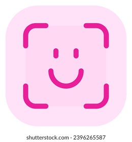 Bearbeitbare Bildnummer, Vektorsymbol für Gesichtserkennung. Teil einer großen Icon-Set-Familie. Perfekt für Web- und App-Schnittstellen, Präsentationen, Infografiken usw.