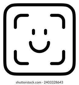 Editable face id, facial recognition vector icon. Part of a big icon set family. Perfect for web and app interfaces, presentations, infographics, etc