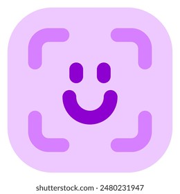 Editable face id, facial recognition vector icon. Part of a big icon set family. Perfect for web and app interfaces, presentations, infographics, etc