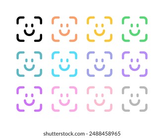 Editable face id, facial recognition vector icon. Part of a big icon set family. Perfect for web and app interfaces, presentations, infographics, etc