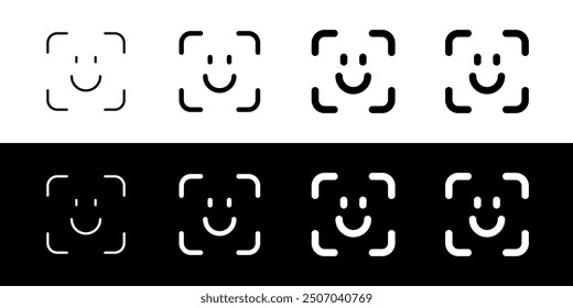 Editable face id, facial recognition vector icon. Part of a big icon set family. Perfect for web and app interfaces, presentations, infographics, etc