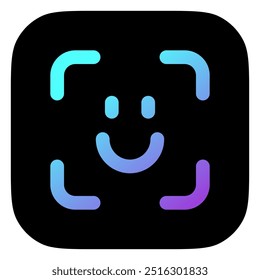 Editable face id, facial recognition vector icon. Part of a big icon set family. Perfect for web and app interfaces, presentations, infographics, etc