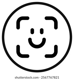Editable face id, facial recognition vector icon. Part of a big icon set family. Perfect for web and app interfaces, presentations, infographics, etc