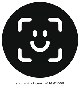 Editable face id, facial recognition vector icon. Part of a big icon set family. Perfect for web and app interfaces, presentations, infographics, etc