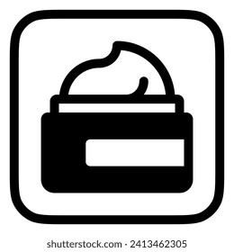 Editable facial cream vector icon. Cosmetics, makeup, skincare, beauty. Part of a big icon set family. Perfect for web and app interfaces, presentations, infographics, etc