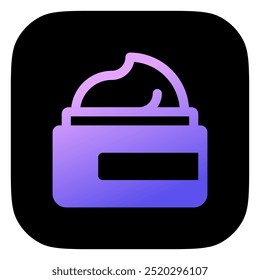 Icono de Vector de crema facial editable. Cosméticos, maquillaje, cuidado de la piel, belleza. Parte de una gran familia de iconos. Perfecto para interfaces de Web y App, presentaciones, infografías, etc