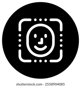 Editable facial recognition, scan vector icon. AI technology, artificial intelligence, computer. Part of a big icon set family. Perfect for web and app interfaces, presentations, infographics, etc