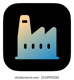 Icono de Vector de planta de fábrica editable. Parte de una gran familia de iconos. Perfecto para interfaces de Web y App, presentaciones, infografías, etc