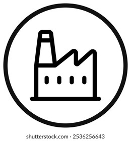 Icono de Vector de planta de fábrica editable. Parte de una gran familia de iconos. Perfecto para interfaces de Web y App, presentaciones, infografías, etc