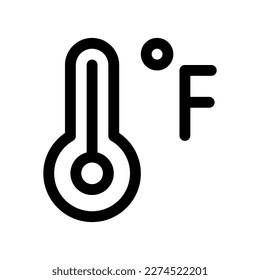 Editable fahrenheit thermometer vector icon. Part of a big icon set family. Perfect for web and app interfaces, presentations, infographics, etc