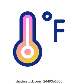 Editable fahrenheit thermometer vector icon. Part of a big icon set family. Perfect for web and app interfaces, presentations, infographics, etc
