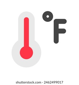 Editable fahrenheit thermometer vector icon. Part of a big icon set family. Perfect for web and app interfaces, presentations, infographics, etc