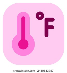 Editable fahrenheit thermometer vector icon. Part of a big icon set family. Perfect for web and app interfaces, presentations, infographics, etc