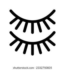 Editable fake eyelashes vector icon. Cosmetics, makeup, skincare, beauty. Part of a big icon set family. Perfect for web and app interfaces, presentations, infographics, etc