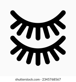 Bearbeitbar gefälschte Wimpern Vektorsymbol. Kosmetik, Make-up, Hautpflege, Schönheit. Teil einer großen Icon-Set-Familie. Perfekt für Web- und App-Schnittstellen, Präsentationen, Infografiken usw.
