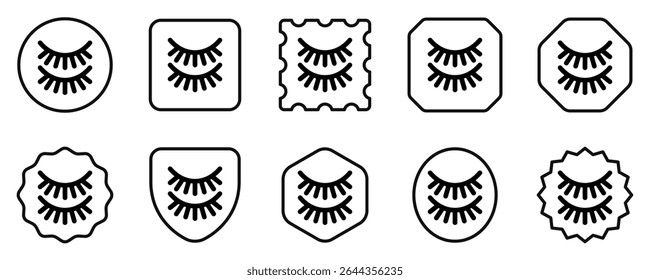 Editable fake eyelashes vector icon. Cosmetics, makeup, skincare, beauty. Part of a big icon set family. Perfect for web and app interfaces, presentations, infographics, etc
