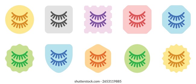 Ícone de vetor de cílios falsos editável. Cosméticos, maquiagem, cuidados com a pele, beleza. Parte de uma grande família de conjuntos de ícones. Perfeito para interfaces web e app, apresentações, infográficos, etc