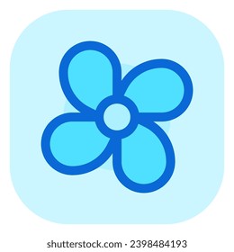 Ventilador editable, icono del vector de ventilación. Inmobiliaria, inmueble, construcción, hipoteca, interiores. Parte de una familia de iconos grandes. Perfecto para interfaces web y de aplicaciones, presentaciones, infografías, etc