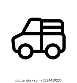 Editable farmer truck vector icon. Farming, transportation, vehicle. Part of a big icon set family. Perfect for web and app interfaces, presentations, infographics, etc