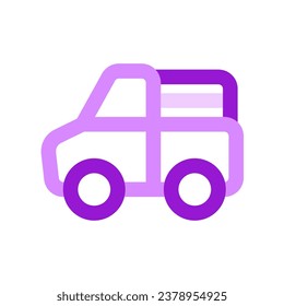 Icono de vector de camión de agricultor editable. Agricultura, transporte, vehículo. Parte de una familia de iconos grandes. Perfecto para interfaces web y de aplicaciones, presentaciones, infografías, etc