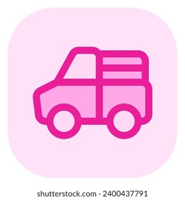Icono de vector de camión de agricultor editable. Agricultura, transporte, vehículo. Parte de una familia de iconos grandes. Perfecto para interfaces web y de aplicaciones, presentaciones, infografías, etc