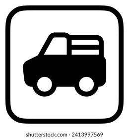 Editable farmer truck vector icon. Farming, transportation, vehicle. Part of a big icon set family. Perfect for web and app interfaces, presentations, infographics, etc
