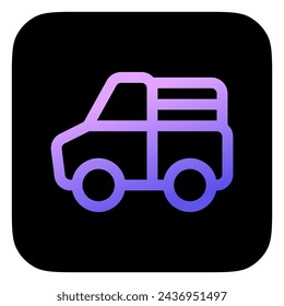 Editable farmer truck vector icon. Farming, transportation, vehicle. Part of a big icon set family. Perfect for web and app interfaces, presentations, infographics, etc