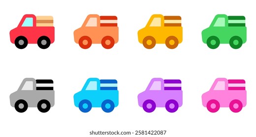 Editable farmer truck vector icon. Farming, transportation, vehicle. Part of a big icon set family. Perfect for web and app interfaces, presentations, infographics, etc