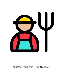 Editable farmer vector icon. People, person, profession. Part of a big icon set family. Perfect for web and app interfaces, presentations, infographics, etc