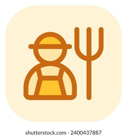 Editable farmer vector icon. People, person, profession. Part of a big icon set family. Perfect for web and app interfaces, presentations, infographics, etc