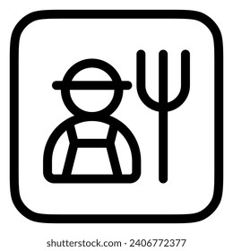 Editable farmer vector icon. People, person, profession. Part of a big icon set family. Perfect for web and app interfaces, presentations, infographics, etc