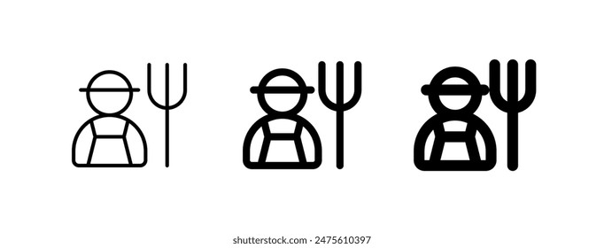 Editable farmer vector icon. People, person, profession. Part of a big icon set family. Perfect for web and app interfaces, presentations, infographics, etc