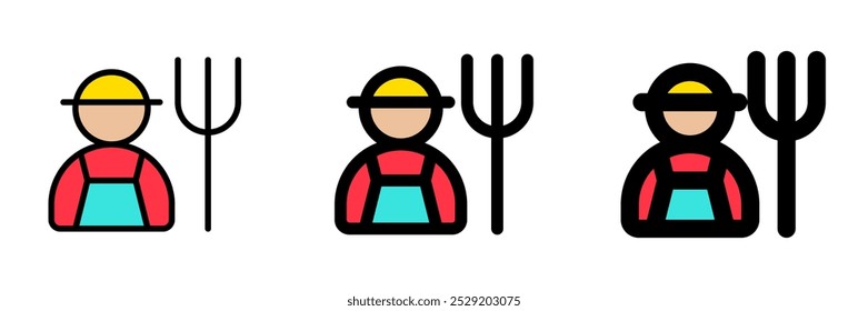 Icono editable del Vector del agricultor. Personas, persona, profesión. Parte de una gran familia de iconos. Perfecto para interfaces de Web y App, presentaciones, infografías, etc