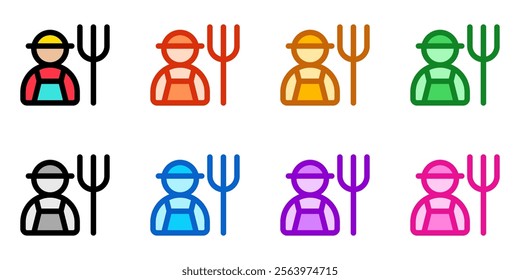 Editable farmer vector icon. People, person, profession. Part of a big icon set family. Perfect for web and app interfaces, presentations, infographics, etc