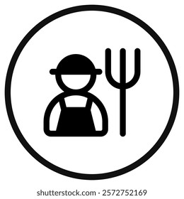 Editable farmer vector icon. People, person, profession. Part of a big icon set family. Perfect for web and app interfaces, presentations, infographics, etc