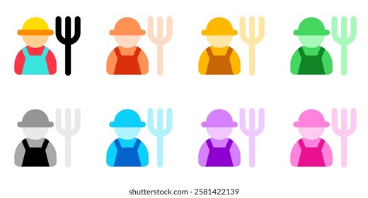 Editable farmer vector icon. People, person, profession. Part of a big icon set family. Perfect for web and app interfaces, presentations, infographics, etc