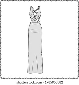 editable fashion garment flat sketch for creating your own design