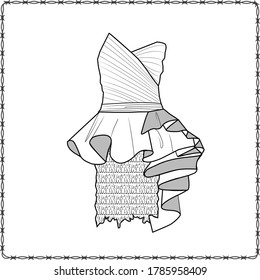 editable fashion garment flat sketch for creating your own design