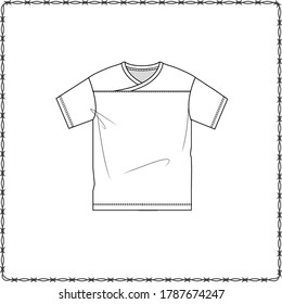 editable fashion kids wear garment flat sketch for creating your own design