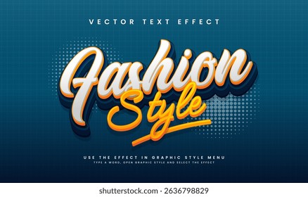 Editable fashion style text effect vector graphic. Perfect for design projects.