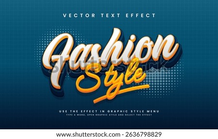 Editable fashion style text effect vector graphic. Perfect for design projects.