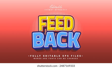 editable feed back  text effect.typhography logo