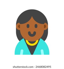 Editable female employee avatar vector icon. User, profile, identity, persona. Part of a big icon set family. Perfect for web and app interfaces, presentations, infographics, etc