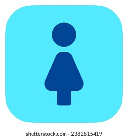 Editable female restroom vector icon. Part of a big icon set family. Perfect for web and app interfaces, presentations, infographics, etc
