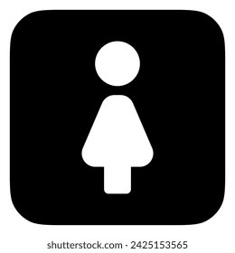Editable female restroom vector icon. Part of a big icon set family. Perfect for web and app interfaces, presentations, infographics, etc
