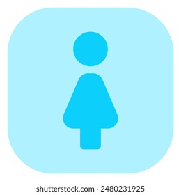 Editable female restroom vector icon. Part of a big icon set family. Perfect for web and app interfaces, presentations, infographics, etc